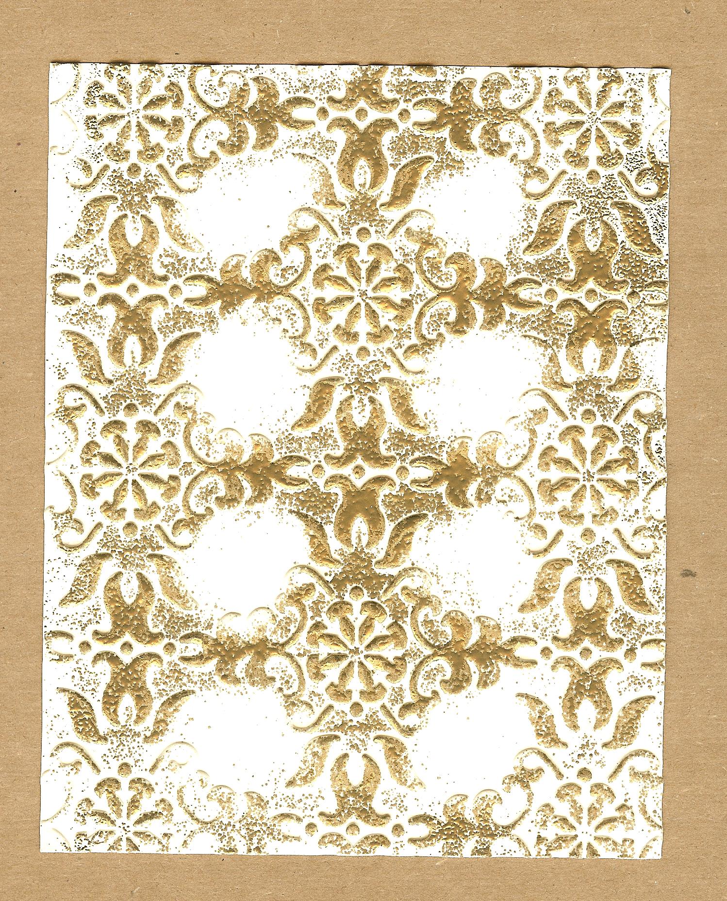 Gold Embossed Vintage Wallpaper - #1