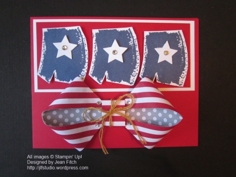 WCC03 Challenge - Old Glory - June 2014 Paper Pumpkin Kit & Work of Art stamp set.  Designed by Jean Fitch